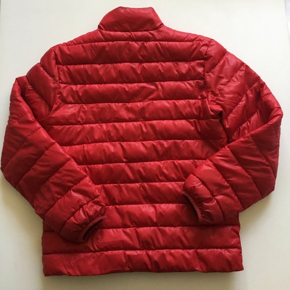 Mossimo Supply Co Women's Medium Red Puffer Jacket with Full Zip-Up Mock Neck - Picture 6 of 13
